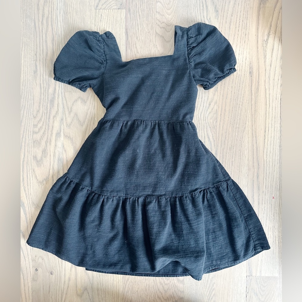 Black Cotton Cut Out Dress